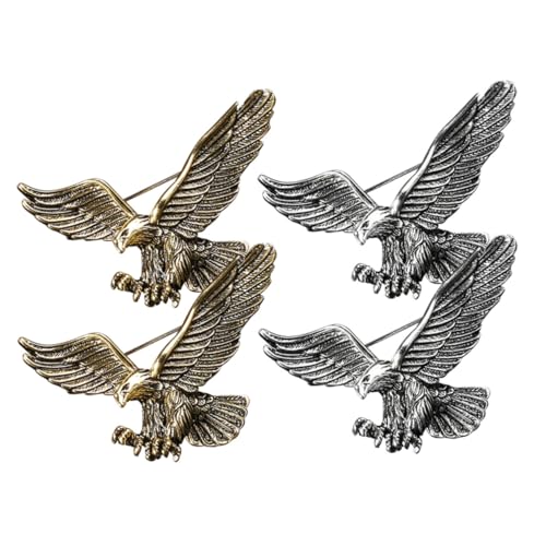 CLISPEED 4 Stück Retro Eagle Brosche Vintage Anstecknadeln für Herren Lapel Pins mit Einzigartigem Design für Cardigans Anzüge Modisches Accessoire CLISPEED 4 Stück Retro Eagle Brosche Vintage Anstecknadeln für Herren Lapel Pins mit Einzigartigem Design für Cardigans Anzüge Modisches Accessoire von CLISPEED