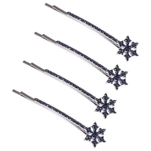 CLISPEED 4 Stück Schneeflocken Haarspangen Haarklammern mit Perlen für Dickes Haar Damen Weihnachtsfest Hochzeit Party Haarschmuck Elegant Stabil Langlebig von CLISPEED