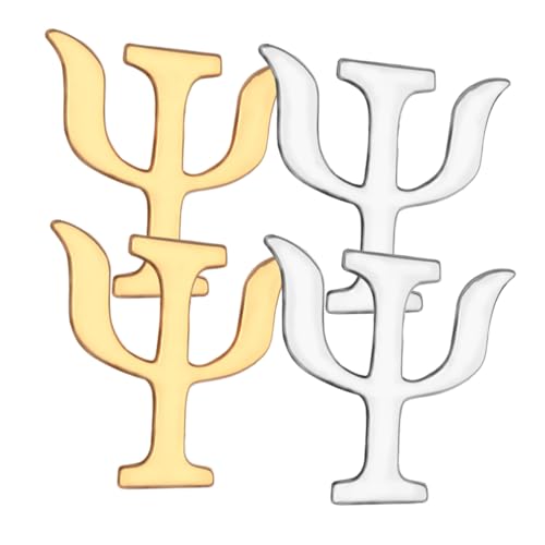 CLISPEED 4 Stück Teiliges Broschen mit Psychologie Symbol Anstecknadeln aus Vielseitiges Schmuck Accessoire für Kleidung und Schals Pins in Gold und Silber für Damen von CLISPEED