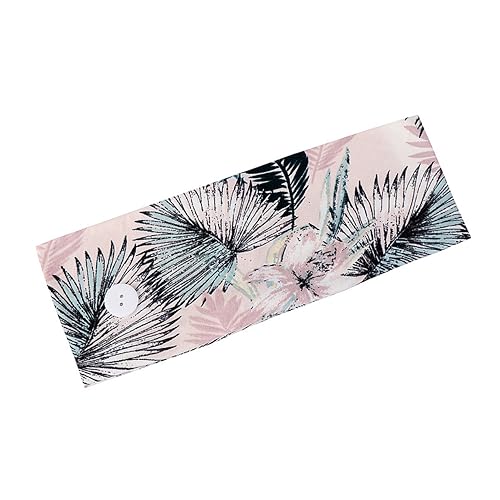 CLISPEED 4 Stück Teiliges Damen Fitness Stirnband mit Elastischem Blumenverziertem Haarband Atmungsaktiv und Rutschfest Geeignet für Yoga Sport und Alltag Schwarz Rosa und Weiß von CLISPEED