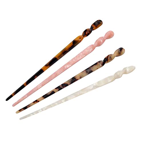 CLISPEED 4 Stück Teiliges Dekorativer Haarklammern für Damen Haarnadeln für Hochzeiten Partys und Alltagslooks Bunte Haaraccessoires Hellbraun Dunkelbraun Rosa von CLISPEED