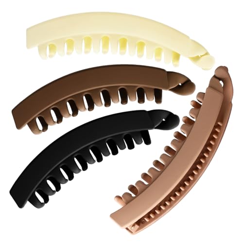 CLISPEED 4 Stück Teiliges Haarklammern Bananenclip Haarkralle für Feines und Dickes Haar Fester Griff Leicht und Komfortabel Einfach zu Verwenden Modisches Haarstyling Zubehör für Damen von CLISPEED
