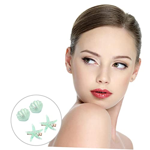 CLISPEED 4 Stück Teiliges Haarnadel mit Meerjungfrau Muschel und Seesternmotiven Robuste Haarspangen für Damen und Mädchen Dekorativer Haarschmuck für Alltag Party und Strand Komfortabel von CLISPEED