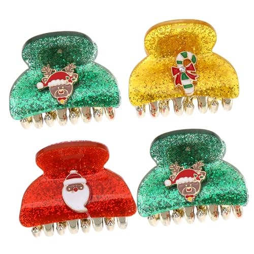 CLISPEED 4 Stück Teiliges Kleine Bunte Haarspangen für Dünnes Haar Damen Minimalistischer Haarklammer Clip Langlebig und Festlich Geeignet für Weihnachten Alltag Geburtstag und Party von CLISPEED