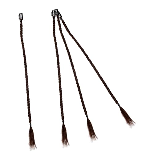 CLISPEED 4 Stück Teiliges Langes Geflochtenes Pferdeschwanz Haarteil für Damen Synthetische Haarverlängerung Natürlich Weiche Ponytail Extensions Modisch Vielseitig für Party Cosplay von CLISPEED