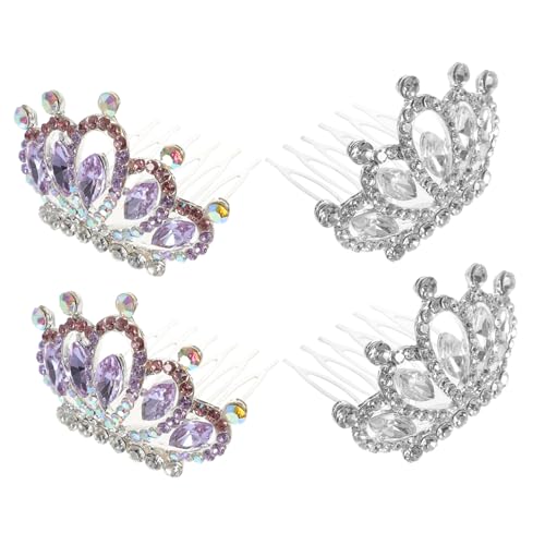 CLISPEED 4 Stück Teiliges Mini Tiara Haarkämme mit Strass Kleine Haarschmuck für Hochzeit Brautjungfer und Festliche Anlässe Eleganter Kopfschmuck für Damen und Mädchen CLISPEED 4 Stück Teiliges Mini Tiara Haarkämme mit Strass Kleine Haarschmuck für Hochzeit Brautjungfer und Festliche Anlässe Eleganter Kopfschmuck für Damen und Mädchen von CLISPEED