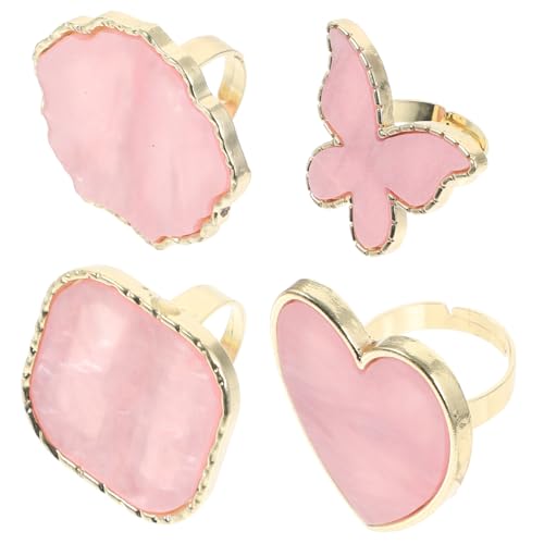 CLISPEED 4 Stück Teiliges Nageldesign ring Robustem Harz Nagellack mischpalette mit Glatten Kanten Praktische Maniküre paletten für Frauen für DIY Nail Art Zuhause von CLISPEED