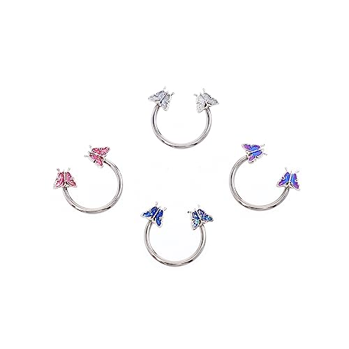 CLISPEED 4 Stück Teiliges Ohrknochenringe Piercing Ohrringe Mahtiringe Langlebig Komfortabel Modisch für Damen Ohrdekoration und Septum Piercing von CLISPEED