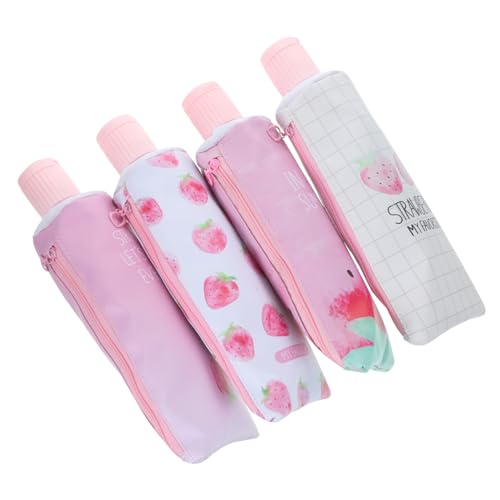 CLISPEED 4 Stück Teiliges Pencil Case PU Mäppchen in Süßer Zahnpasta Form Großes Fassungsvermögen Reißverschlussfestes Federmäppchen Multifunktional für Schule Büro Studenten und von CLISPEED