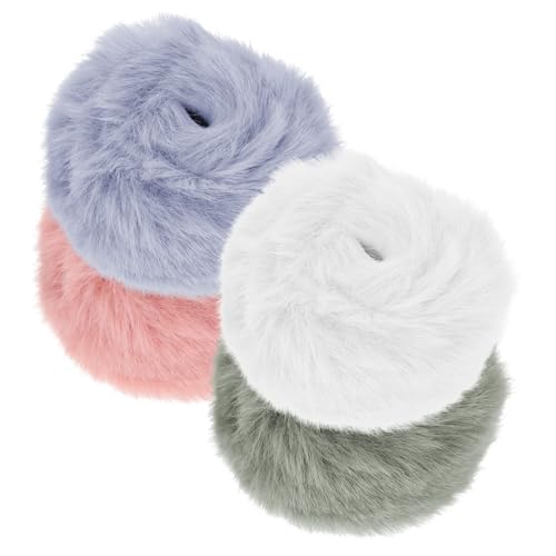 CLISPEED 4 Stück Teiliges Plüsch Haarband für Mädchen Weiche Elastische Haargummis in Pastellfarben Vielseitig für Partys Schule Alltag Bequem und Strapazierfähig Armband Geeignet von CLISPEED