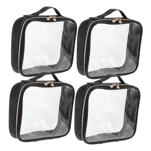 CLISPEED 4 Stück Teiliges Transparentes Make Up Täschchen mit Reißverschluss wasserdichte PVC Kosmetiktaschen Tragbare Kulturbeutel für Reisen Vielseitige Aufbewahrungstaschen für Damen von CLISPEED