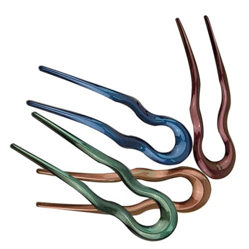 CLISPEED 4 Stück Teiliges U Förmiges Haarnadel Vintage Haarklammern für Damen Haaraccessoires für Hochsteckfrisuren Inspiriert von Chinesischem Design Langlebig und Vielseitig von CLISPEED