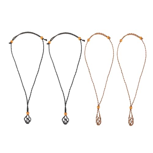 CLISPEED 4 Stück Teiliges Verstellbares Netzbeutel Kettenband für DIY Kristallanhänger Geflochtenes Schmuckseil Einfacher Edelsteinhalter Kreative Handarbeit Halskette für Damen und Herren CLISPEED 4 Stück Teiliges Verstellbares Netzbeutel Kettenband für DIY Kristallanhänger Geflochtenes Schmuckseil Einfacher Edelsteinhalter Kreative Handarbeit Halskette für Damen und Herren von CLISPEED