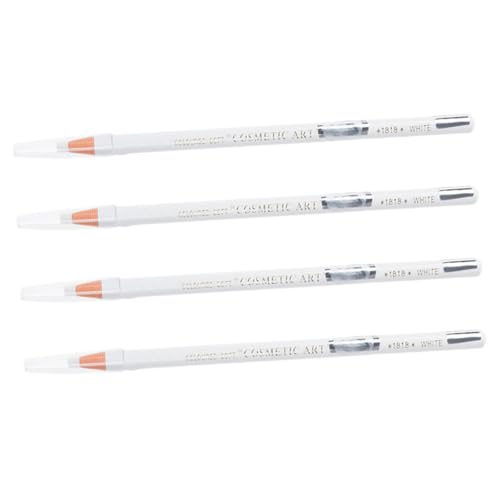 CLISPEED 4 Stück Teiliges Wasserfester Augenbrauenstift Weißer Make Up Stift für Präzise Brauenzeichnung Langlebig und Schweißfest für Tattoo Make Up und Detaillierte Augenbrauen von CLISPEED