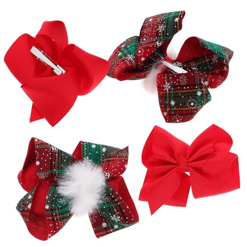 CLISPEED 4 Stück Teiliges Weihnachts Haarspangen für Mädchen Kleine Rote Schleifen Haarklammern Leichte und Zierliche Haarclips Niedliche Haarschmuck Accessoires für Frauen CLISPEED 4 Stück Teiliges Weihnachts Haarspangen für Mädchen Kleine Rote Schleifen Haarklammern Leichte und Zierliche Haarclips Niedliche Haarschmuck Accessoires für Frauen von CLISPEED