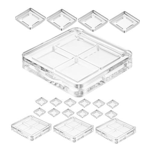 CLISPEED 4 Stück Transparente Lidschatten Palette Leerer Make up Organizer Langlebige DIY Box für Individuelle Farbkombination Praktischer Aufbewahrungstray für Tägliche Kosmetik von CLISPEED
