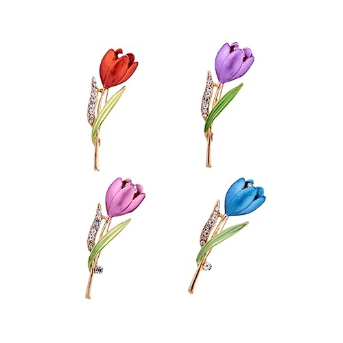 CLISPEED 4 Stück Tulpenförmige Broschen für Frauen Einzigartige Anstecknadeln Kostümaccessoires Dekoration für Kleine Partys Farben Gemischt Zufällige Farbe CLISPEED 4 Stück Tulpenförmige Broschen für Frauen Einzigartige Anstecknadeln Kostümaccessoires Dekoration für Kleine Partys Farben Gemischt Zufällige Farbe von CLISPEED