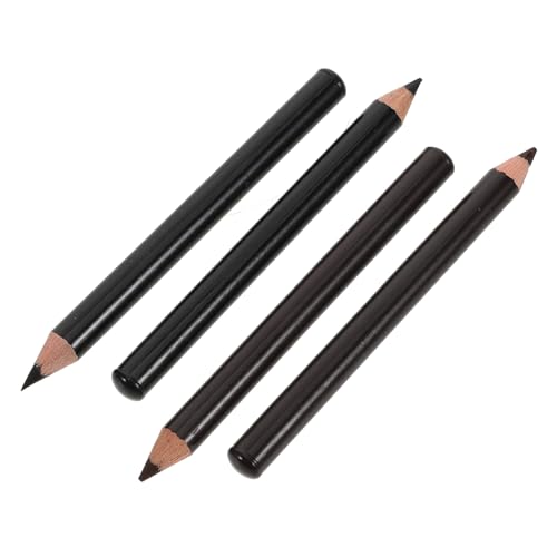 CLISPEED 4 Stück Wasserfester Augenbrauenstift Set Holzstift Set Weiche Langanhaltende Farbe Schweißresistent Natürliches Finish Präzise Anwendung für Anfänger und Definierte Brauen von CLISPEED