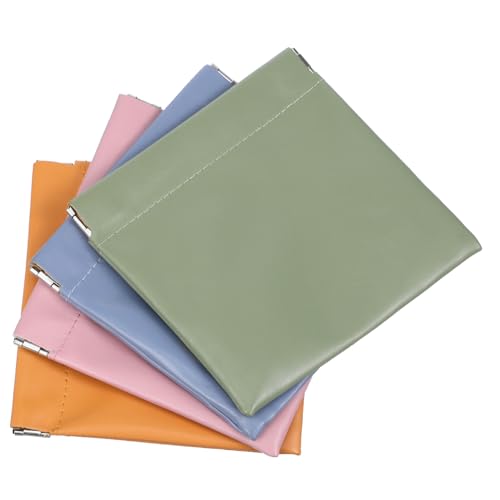 CLISPEED 4 Stück wasserdichte Mini Kosmetiktasche TPU Tragbare Make Up Organizer Täschchen für Damen Handtasche Reise Klein Kompakt Faltbar in Pastellfarben von CLISPEED