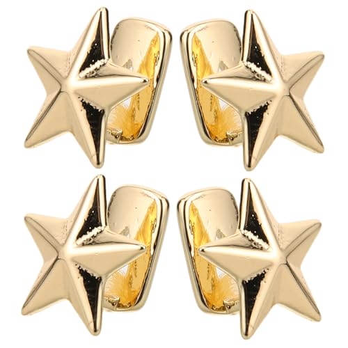CLISPEED 4stücke Stern-zahnkappen in Kostüm-stern-zahnkappe Party-stern-zahnkappe Rapper-stern-zahnkappe Sternförmige Zahnschutzkappen Zahngrill Mit Stern-design Hip-pop-accessoires Für von CLISPEED