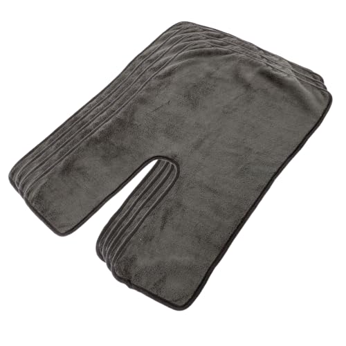 CLISPEED 4stücke Teiliges Gesichts Handtücher Korallenfleece Für Ästhetiker Weiche Und Absorbierende Spa-handtücher Dunkelgrau Für Gesichtsbehandlungen Und Massagen von CLISPEED