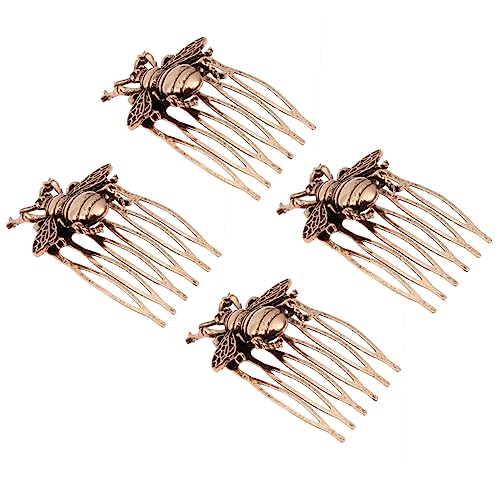 CLISPEED 4stücke Vintage Haarkamm Für Damen Hochzeit Zierlich Eisen Kopfbedeckung Brautschmuck Haarschmuck Retro Kamm Für Party Bankett Einsatz Elegant Brautkamm Hochzeitshaarkamm von CLISPEED