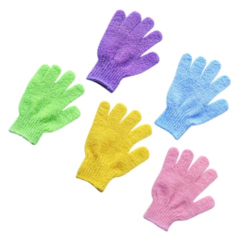CLISPEED 5 Paare Badehandschuhe Fünf Finger Peelinghandschuhe Duschhandschuhe Sauna Körperpeeling Waschhandschuh Stretch Einheitsgröße für Damen Herren CLISPEED 5 Paare Badehandschuhe Fünf Finger Peelinghandschuhe Duschhandschuhe Sauna Körperpeeling Waschhandschuh Stretch Einheitsgröße für Damen Herren von CLISPEED
