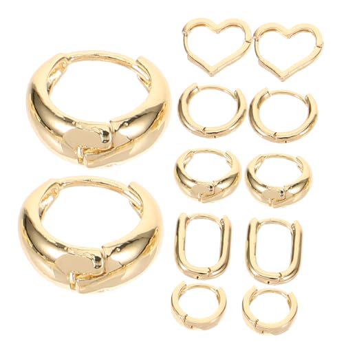 CLISPEED 5 Paare Goldfarbene C Förmige Creolen Ohrringe Modisch Leicht Minimalistisches Schmuckset für Damen Geeignet für Alltag Festliche Anlässe und Geschenkideen CLISPEED 5 Paare Goldfarbene C Förmige Creolen Ohrringe Modisch Leicht Minimalistisches Schmuckset für Damen Geeignet für Alltag Festliche Anlässe und Geschenkideen von CLISPEED