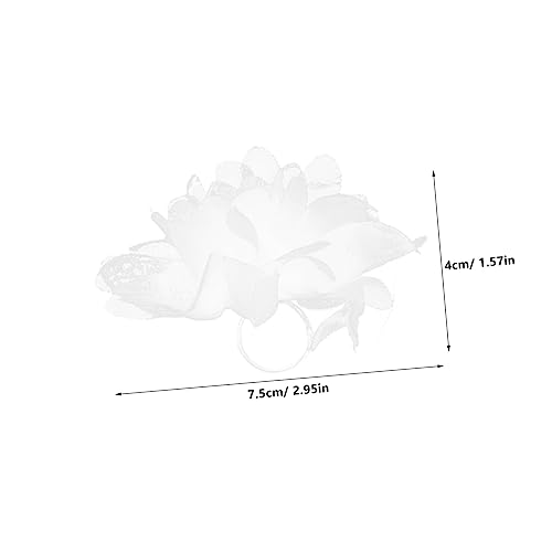 CLISPEED 5 Stück Blütenring Damen Ring für Party Tanz Requisit Langlebigem Legierungs Material mit Schmetterlingsdesign Modisch Langlebig für Bühne und Alltag von CLISPEED