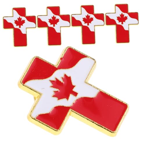 CLISPEED 5 Stück Metall Pins mit Ahornblatt Design für Nationale Accessoires Broschen für Jacken Hüte und Rucksäcke bei Internationalen Veranstaltungen Alltag von CLISPEED