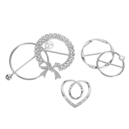 CLISPEED 5 Stück Metall Schalhalter Organizer Pullover Schal Clips Schal Clip Schnalle Hemd Broschen Runder Hemd von CLISPEED