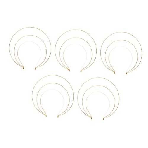 CLISPEED 5 Stück Teiliges Dreischichtiger Metall Göttinnenkrone Haarreif für Damen und Mädchen Braut Haaraccessoire Sicherer Sitz mit Polierter für Hochzeit Party Prom und Vielseitige von CLISPEED