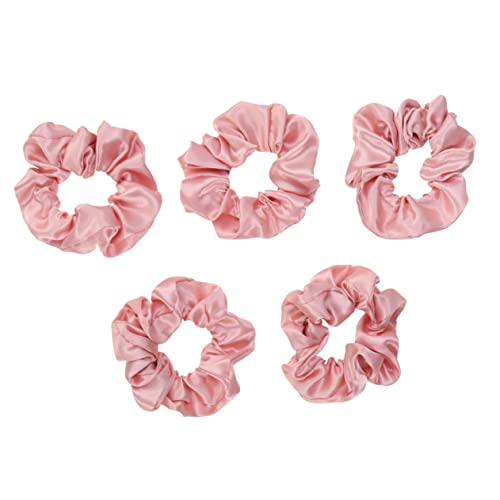 CLISPEED 5 Stück Teiliges Elastische Haargummis Einfarbigem Design für Damen und Mädchen Haarbänder für Haarschmuck und Accessoires Rosa von CLISPEED