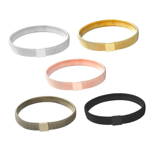 CLISPEED 5 Stück Teiliges Männer Armband Metall Armband mit Dehnbarem Armlet für Herren Ärmel Halter für Jacken Pullover Gemischten Farben CLISPEED 5 Stück Teiliges Männer Armband Metall Armband mit Dehnbarem Armlet für Herren Ärmel Halter für Jacken Pullover Gemischten Farben von CLISPEED