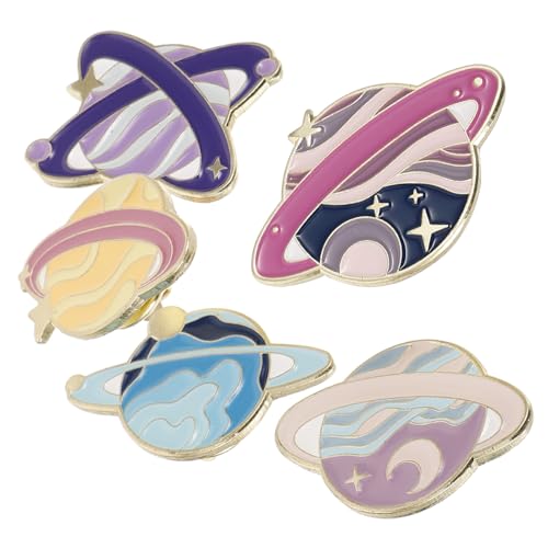 CLISPEED 5 Stück Teiliges Set Damen Broschen Planet Anstecknadeln aus Langlebiger Legierung Emaillierte Weltraum Pins Modische Kragennadeln für Kleidung Taschen Rucksäcke und Hüte CLISPEED 5 Stück Teiliges Set Damen Broschen Planet Anstecknadeln aus Langlebiger Legierung Emaillierte Weltraum Pins Modische Kragennadeln für Kleidung Taschen Rucksäcke und Hüte von CLISPEED