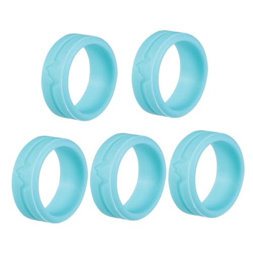 CLISPEED 5 Stück Teiliges Silikonring Modische Finger Partyringe für Damen und Herren Langlebig Komfortabel Stylisches Accessoire für Alltag Hochzeit und Party von CLISPEED