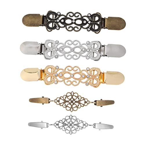CLISPEED 5 Stück Teiliges Vintage Broschen Clips für Kleidung Retro Strickjacke Pullover und Schal Clips Dekorative Modeaccessoires für Partys und Alltag von CLISPEED