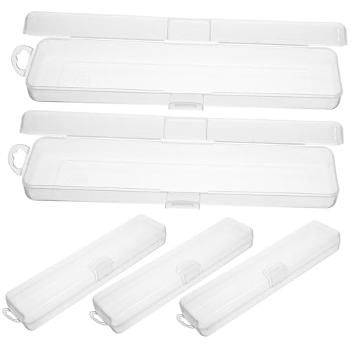 CLISPEED 5 Stück Transparenter Teilig Makeup Pinsel Organizer aus Robustem Großer Fassungsvermögen Aufbewahrungsbox für Zahnbürsten und Kosmetik Tragbarer Multifunktionaler Behälter von CLISPEED