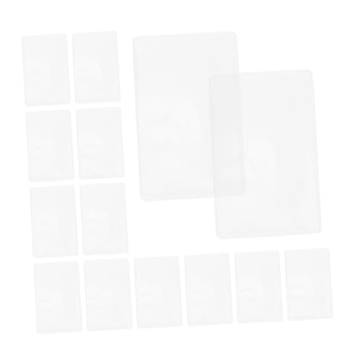 CLISPEED 50 Stück Halbtransparente Kunststoff Kartenhüllen Wasserfest Staubdicht Id Karten Schutzetuis für Ausweise Kreditkarten Business Cards Langlebig Leicht Tragbar von CLISPEED