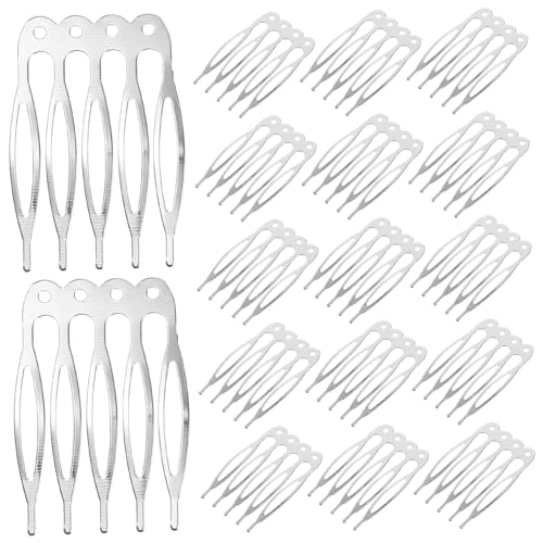 CLISPEED 50 Stück Teiliges Haarkämmchen für Frauen Leichte Metall Haarkämme mit Zähnen Stabiler Brautschmuck für Hochzeiten und Festliche Frisuren Geeignet für Haartypen und Haarfarben CLISPEED 50 Stück Teiliges Haarkämmchen für Frauen Leichte Metall Haarkämme mit Zähnen Stabiler Brautschmuck für Hochzeiten und Festliche Frisuren Geeignet für Haartypen und Haarfarben von CLISPEED