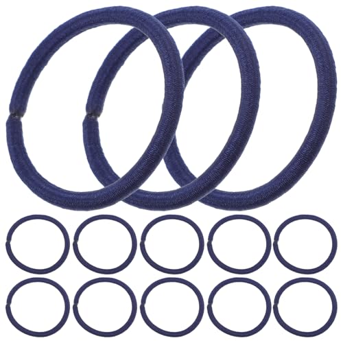 CLISPEED 50stücke Elastische Haargummis Aus Nylon Für Pferdeschwanzhalter Zu Allen Haartypen Für Sport Und Freizeit Marineblau Für Erwachsene Und Junge Mädchen von CLISPEED