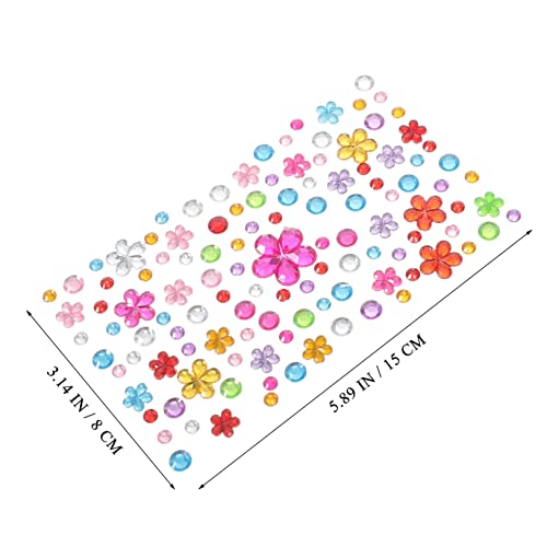 CLISPEED 6 Blätter Gesichtskristall Sticker Selbstklebende Hautfreundliche Strasssteine für Party Halloween Cosplay Bunte Edelstein Aufkleber für Auge Gesicht Körper Dekoration von CLISPEED