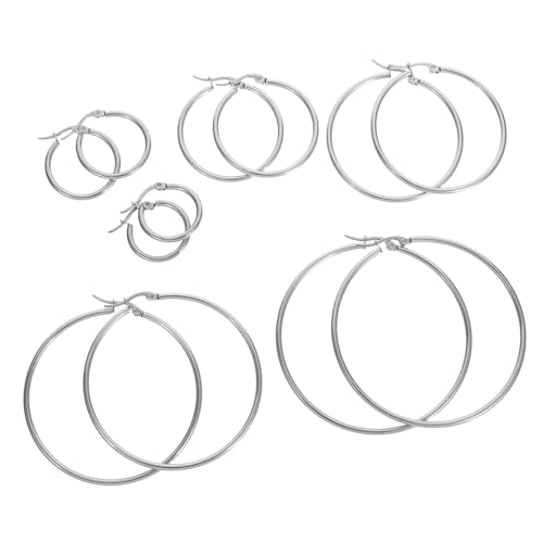 CLISPEED 6 Paare Extravaganter Ohrschmuck für Frauen Statement Accessoires für Partys Hautfreundlichem Titanstahl Langlebig CLISPEED 6 Paare Extravaganter Ohrschmuck für Frauen Statement Accessoires für Partys Hautfreundlichem Titanstahl Langlebig von CLISPEED
