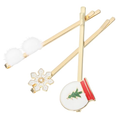 CLISPEED 6 Stck Teiliges Weihnachts Haarnadeln aus Metall Dekorative Bobby Pins für Damen Festliche Haarspangen mit als für Besondere Anlässe Langlebiges Haar Accessoire von CLISPEED