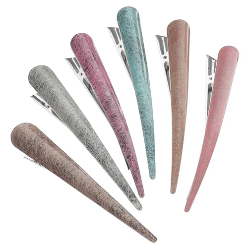 CLISPEED 6 Stück Acryl Haarklammern in Oxhorn optik Glänzend Farbverlaufend Große Ponytail Clips für Damen und Mädchen Langlebig Modisch für Dickes Haar und Vielseitige Frisuren von CLISPEED