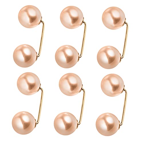 CLISPEED 6 Stück Brosche Reparaturschnalle Kragen Fälschung Brosche Mit Hemdknöpfen Zucht Groß Rock Perle Knopf Stifte Krawattennadeln Broschennadel Button -schal Legierung Golden von CLISPEED