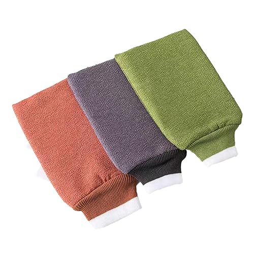 CLISPEED 6 Stück Doppelseitige Peeling Bad Handschuhe Exfolierende Körper Schrubber für Dusche für Männer und Schnell Trocknend und Maschinenwaschbar von CLISPEED