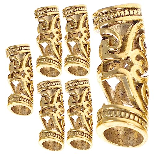 CLISPEED 6stücke Teiliges Dreadlock-ringe Aus Legierung Stilvolle Haarschmuck-ringe Vintage-haarzubehör Für Zöpfe Und Dreads Für Partys Und Besondere Anlässe von CLISPEED