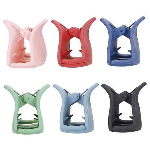CLISPEED 6 Stück Haarklammern Acryl Haarklammern für Damen und Mädchen Rutschfeste Haarspangen mit Starker Fixierung Kleine Haarclips für Ponytail und Haarstyling von CLISPEED