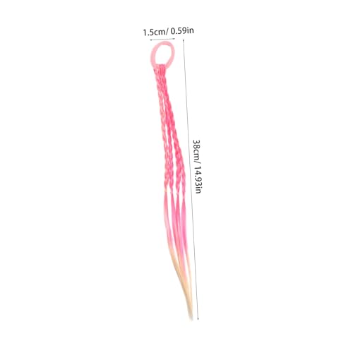 CLISPEED 6 Stück Kinderfarbe Zöpfe Pferdeschwanz-Haar-Accessoires Kind flechten Haare Kinderhaarverlängerungen für Mädchen Haare flechten für Pferdeschwanz-Haarteil chemische Faser von CLISPEED